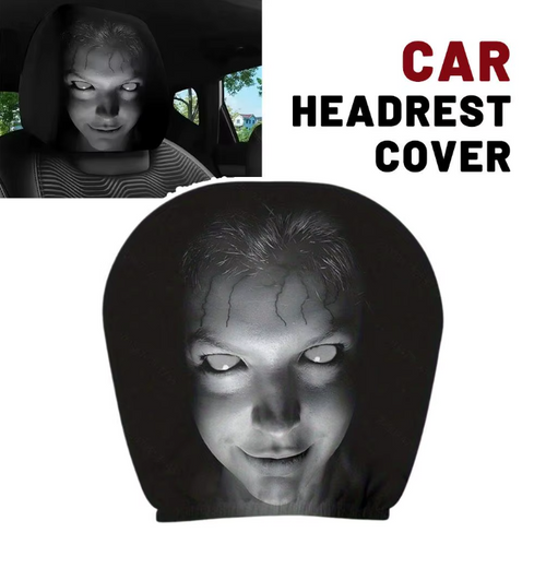 2 piece scary headrest cover